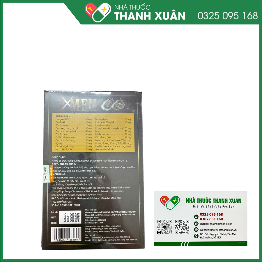 Lux Men hỗ trợ bổ thận, tráng dương,  giúp tăng cường chức năng sinh lí nam giới